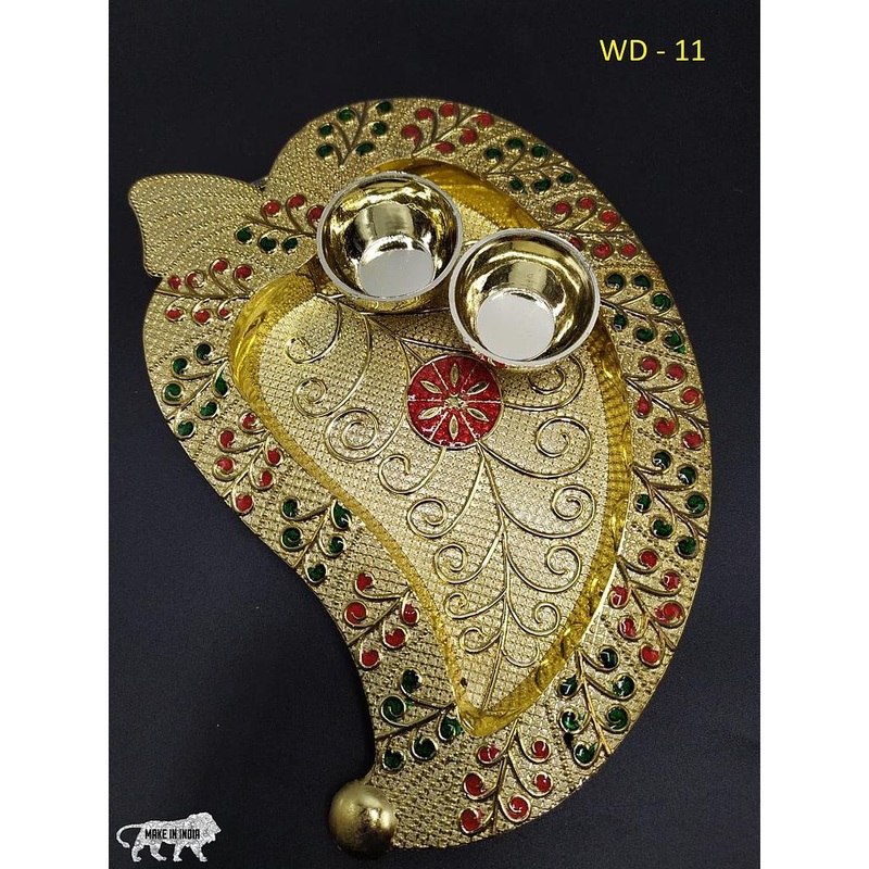 [VKC-11] Pooja Leaf Thali (18 x 12 cm)