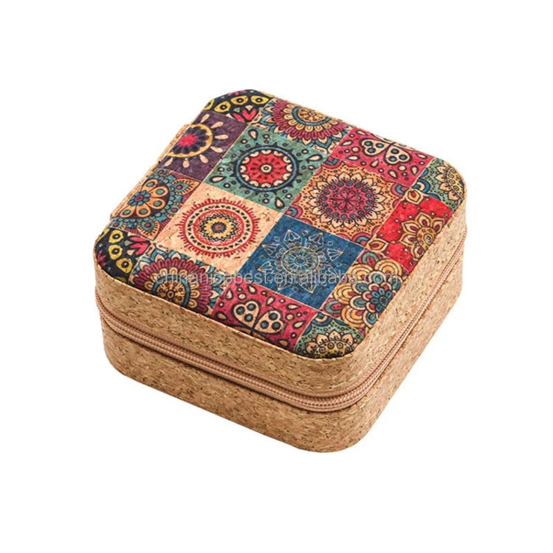 Vintage Small Jewellery Case Box Organizer for Ring Necklace Earring Small Portable for Women Mothers Girls Flower