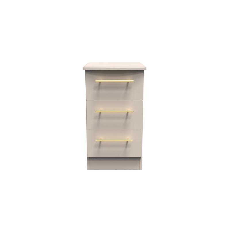 Haworth Bedside Table Off-White 3 Drawers 70cm