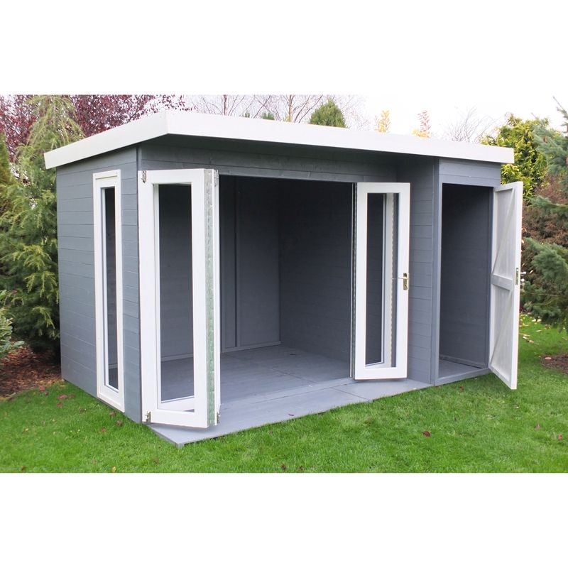 Shire Aster 12′ 4 x 8′ 5 Pent Summerhouse – Premium Dip Treated Shiplap