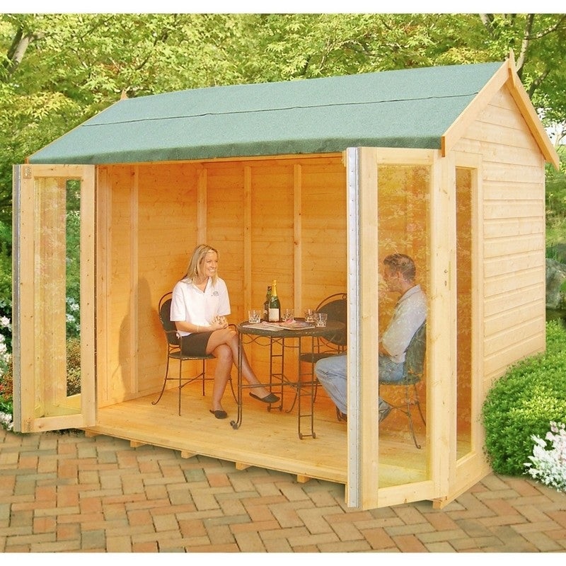 Shire Blenhiem 8′ 4 x 10′ 2 Apex Summerhouse – Premium Dip Treated Shiplap