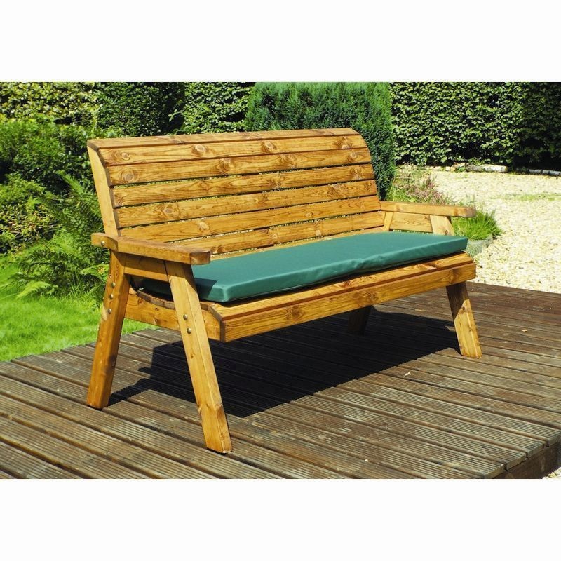 Winchester Garden Bench by Charles Taylor – 3 Seats Green Cushions