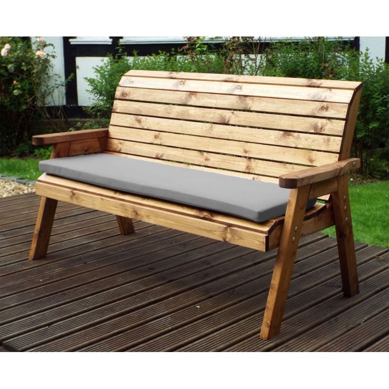 Winchester Garden Bench by Charles Taylor – 3 Seats Grey Cushions