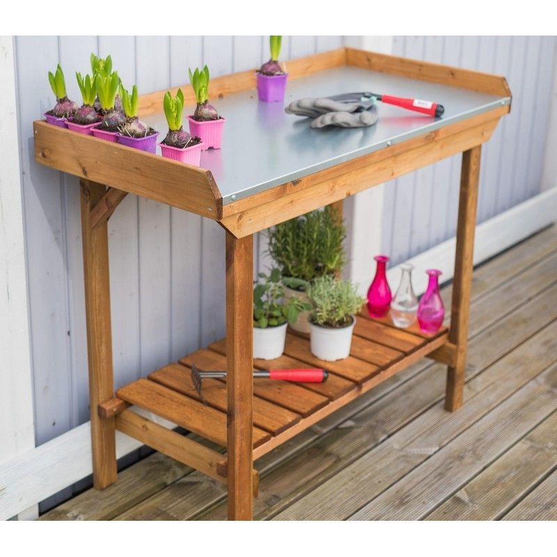 Traditional Potting Table – Brown by EKJU