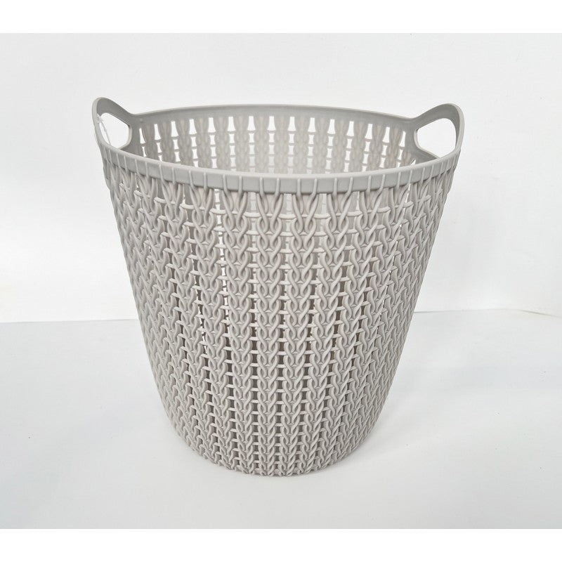 Plastic Basket 19.5 Litres – Grey by EA Living