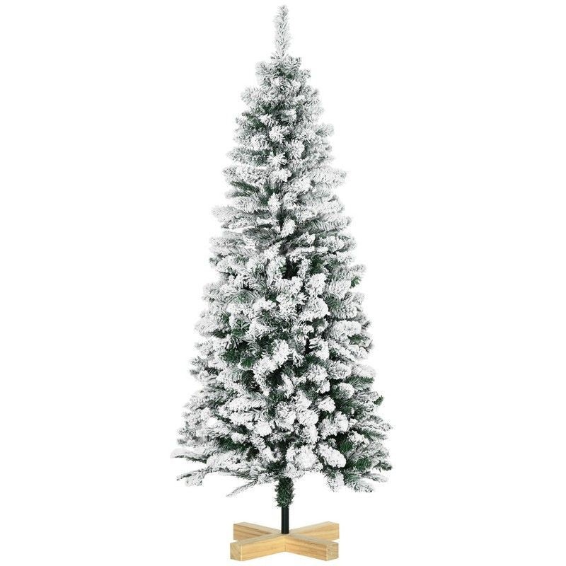 5 Foot Christmas Tree Artificial – White Frosted Green 426 Tips