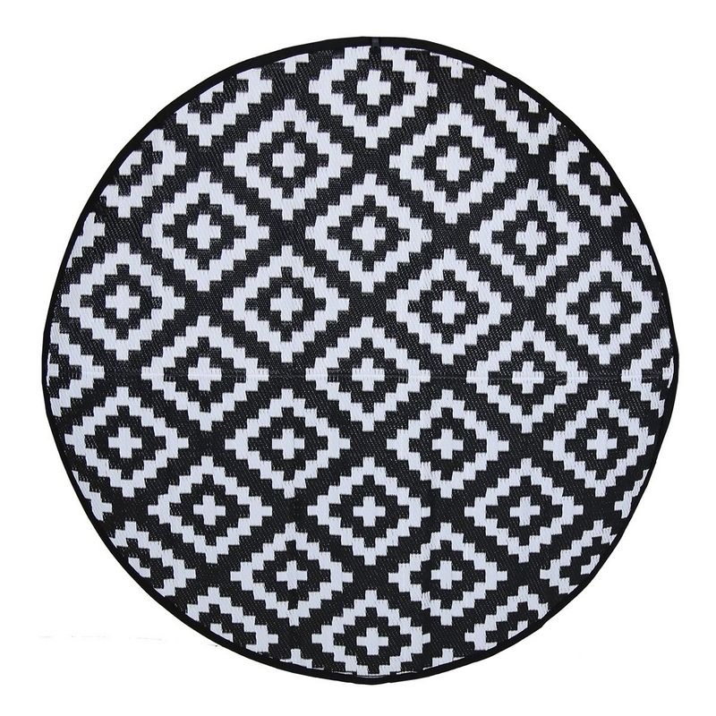 Wensum Waterproof Round Rug Black 150cm