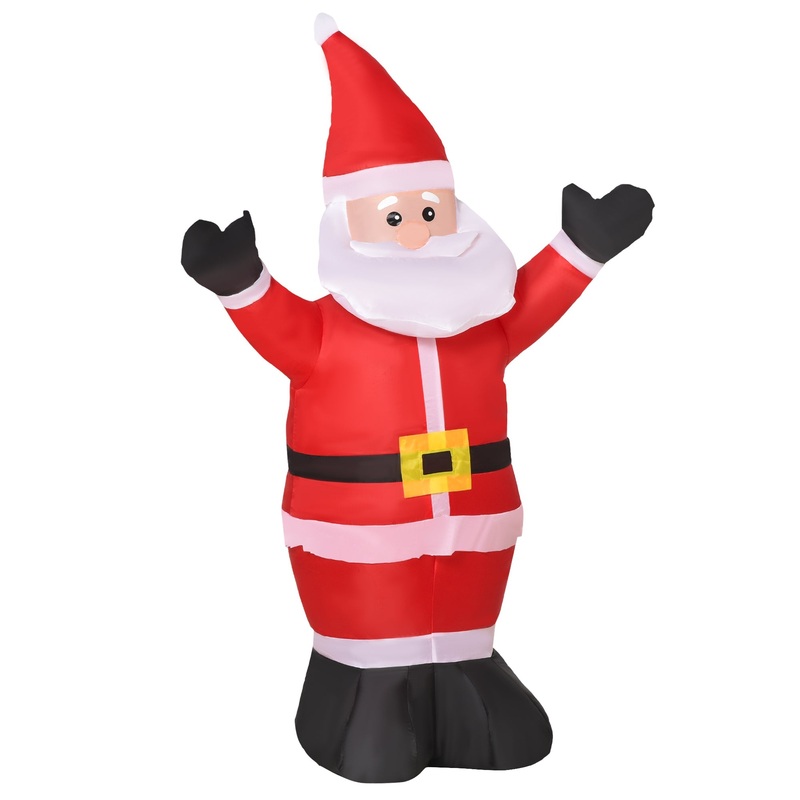 4 Foot Inflatable Christmas Santa Claus Xmas Decoration 3 LED Holiday Air Blown Yard Outdoor Dcor-Red