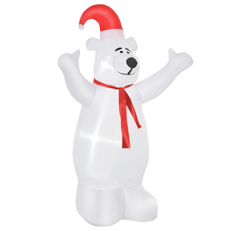6 Foot Tall Outdoor Inflatable Bear Airblown Projection Holiday Christmas Lawn Dcor