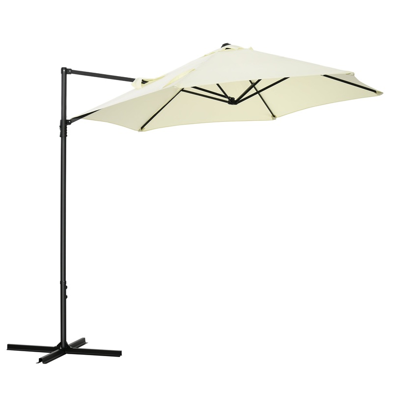 2.5M Garden Cantilever Parasol with 360 Rotation