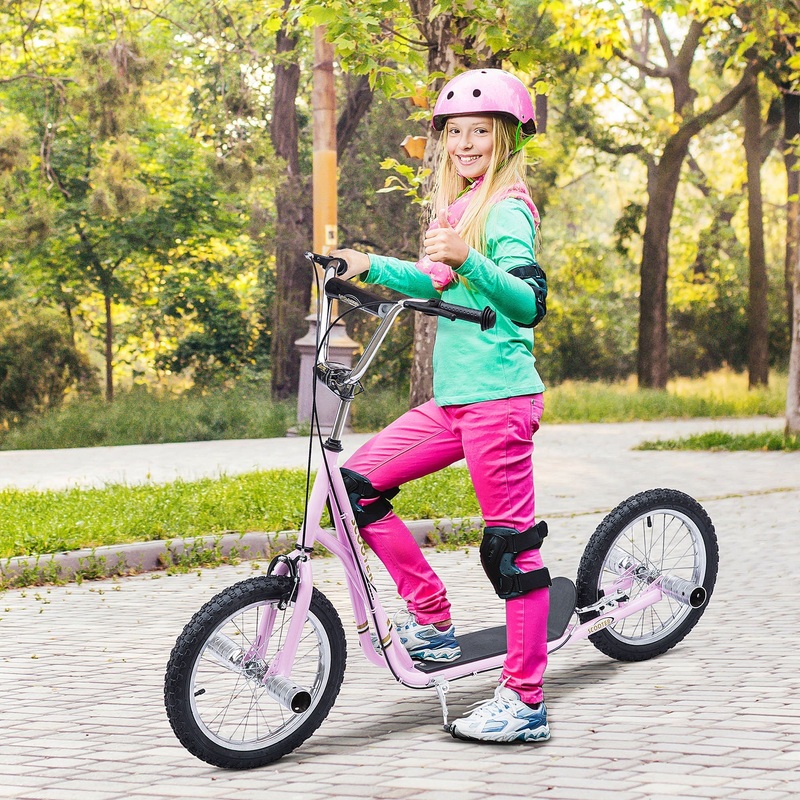 Youth Scooter Adult Teen Push Scooter Kids Children Stunt Scooter Bike Bicycle Ride On 16 Pneumatic Tyres