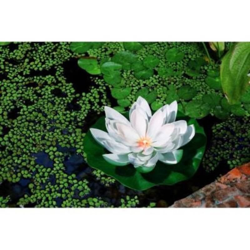 White Lotus Solar Garden Light Ornament Decoration Multicolour LED – 28cm by Bright Garden