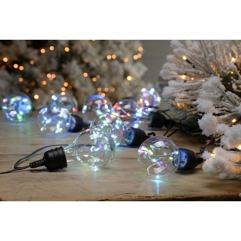 10 x String Festoon Christmas Light Animated Multicolour Outdoor 10 LED – 4.5m