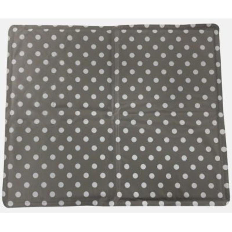 Cooling Gel Pet Mat – Grey White Dots – Medium 76x61cm