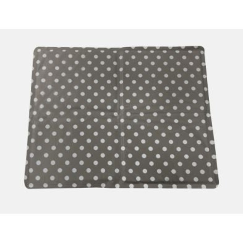 Cooling Gel Pet Mat – Grey White Dots – Small 50x40cm