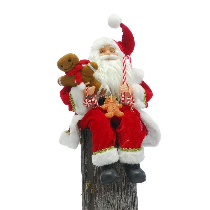 Santa Christmas Decoration Red & White – 25cm