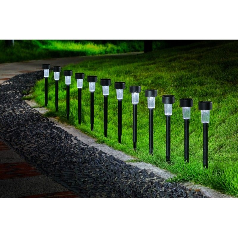 12 Pack Solar Garden Stake Light White LED – 36cm by Bright Garden