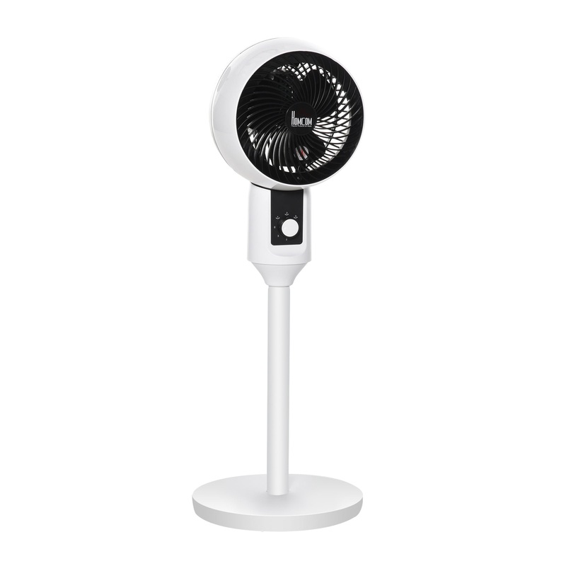 11 Oscillating Three Speed Pedestal Fan Black & White