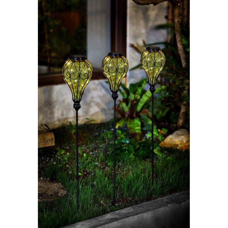 Yellow Balloon Solar Garden Stake Light Decoration 10 Warm White LED – 85cm by Bright Garden