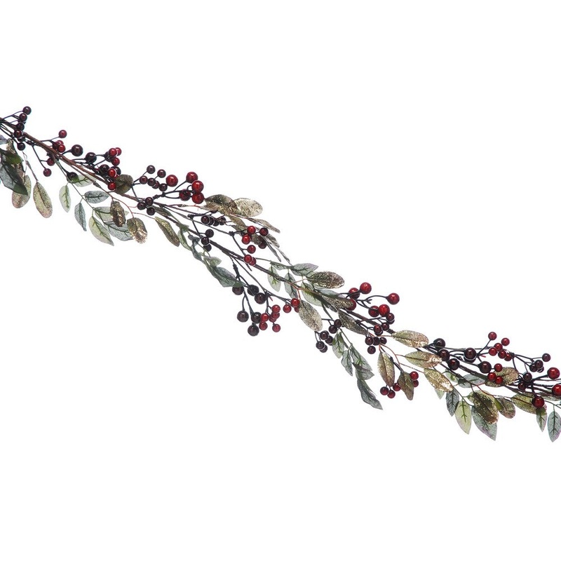 Berries & Leaves Garland Christmas Decoration – 180cm