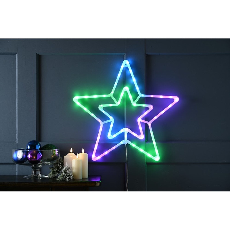 Christmas Decoration Star Light Animated Multicolour Outdoor LED – 56cm