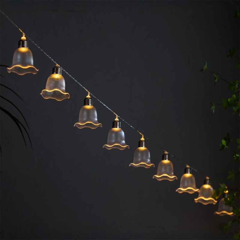 10 Pack Flora Solar Garden String Lights Decoration Warm White LED – 2m by Bright Garden