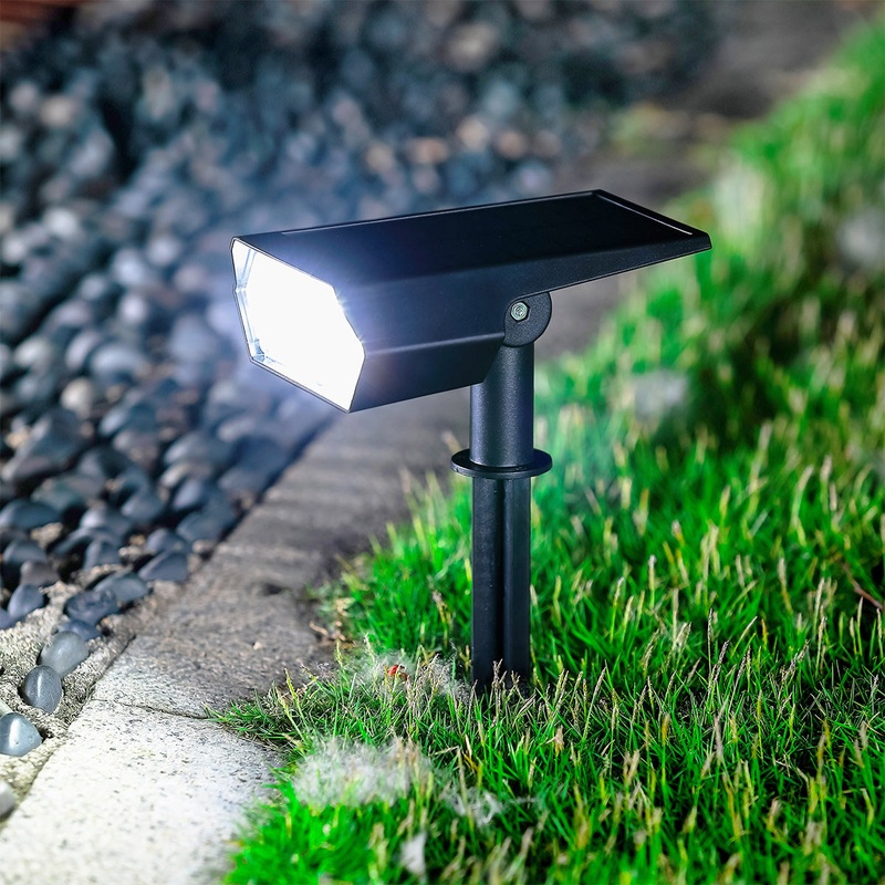 100 Lumens Solar Garden Security Stake Light 19 White LED – 27.5cm by Bright Garden