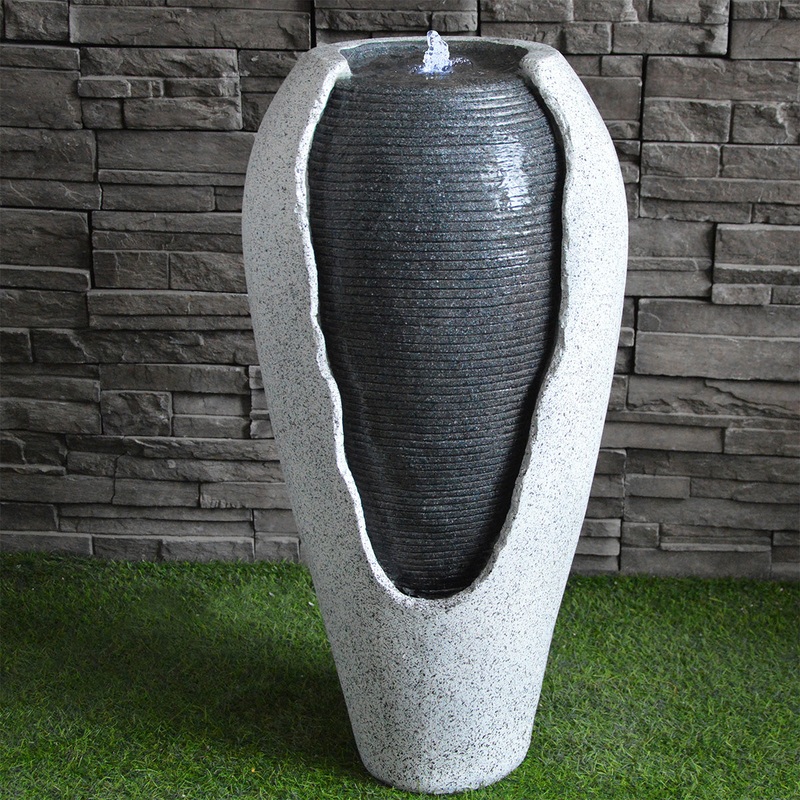Vase Solar Garden Light Water Feature Decoration 4 White LED – 76cm by Bright Garden