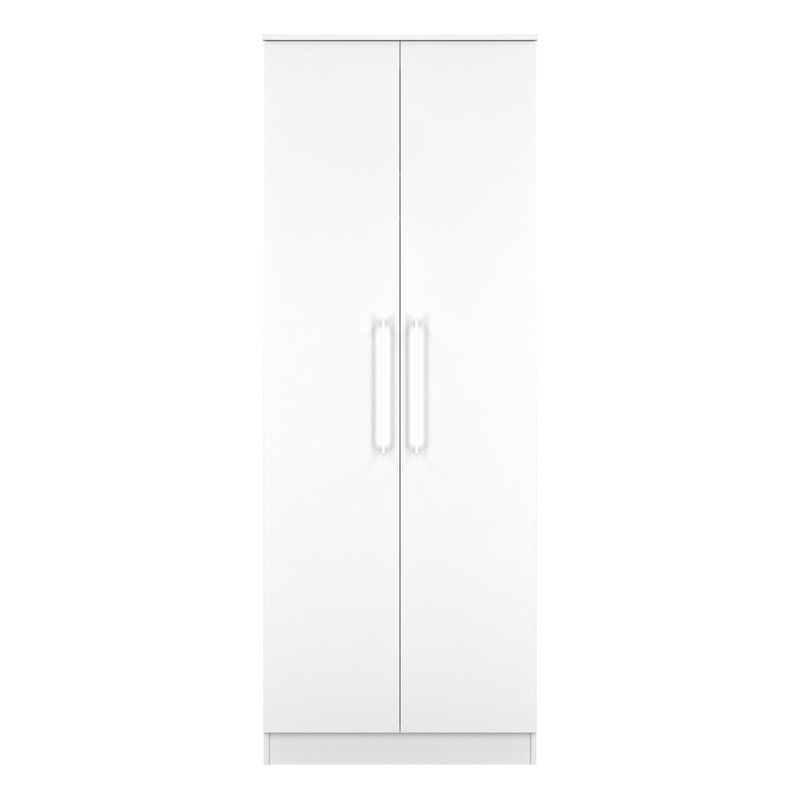 Worcester Tall Wardrobe White 2 Doors 1 Shelf 74cm