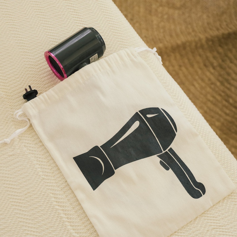 Emily Hair Dryer Drawstring Travel Bag