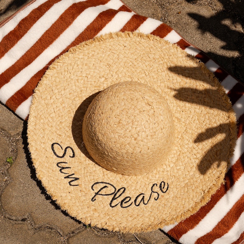 Sun Please Straw Beach Hat