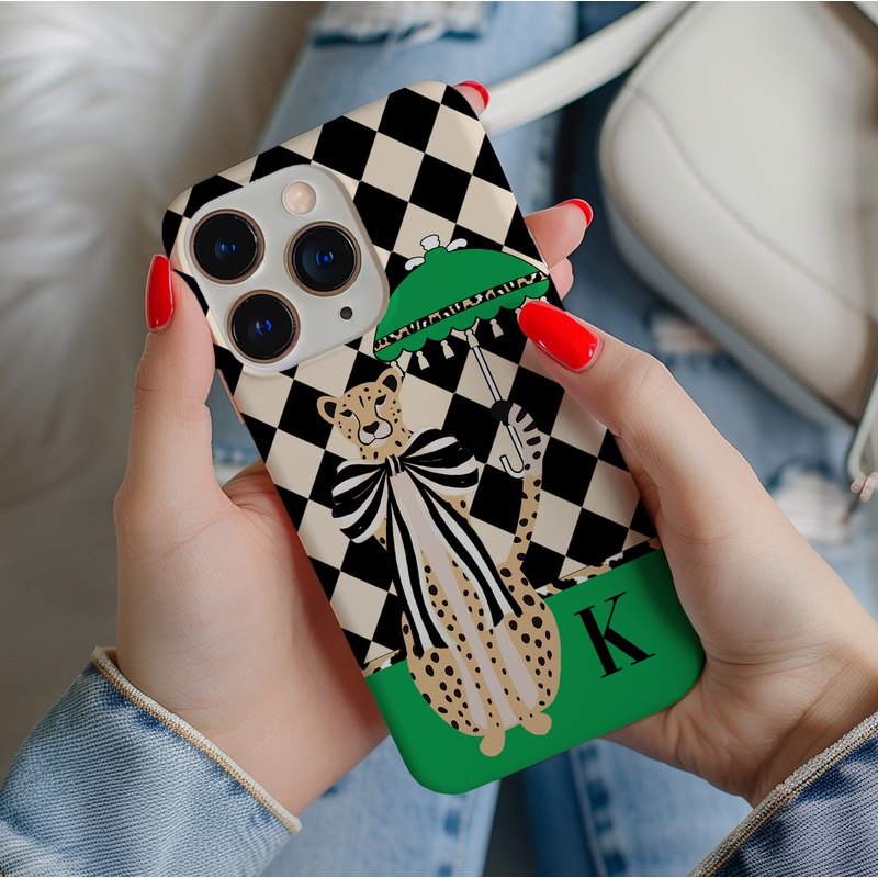 Leopard Holding Umbrella Phone Case