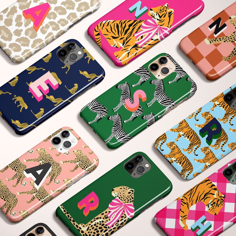 Personalized Animal Initial Phone Case