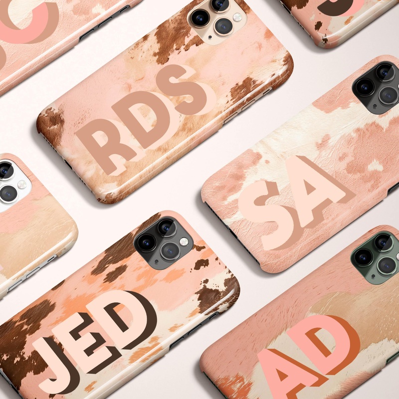 Personalized Boho Cowhide Phone Case