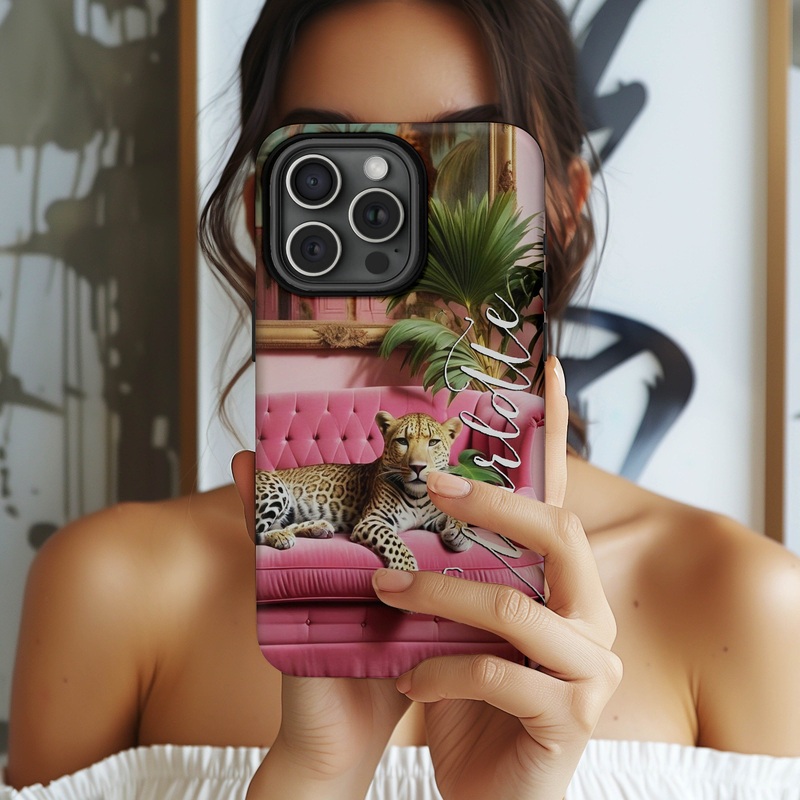 Personalized Name Leopard Cheetah Phone Case