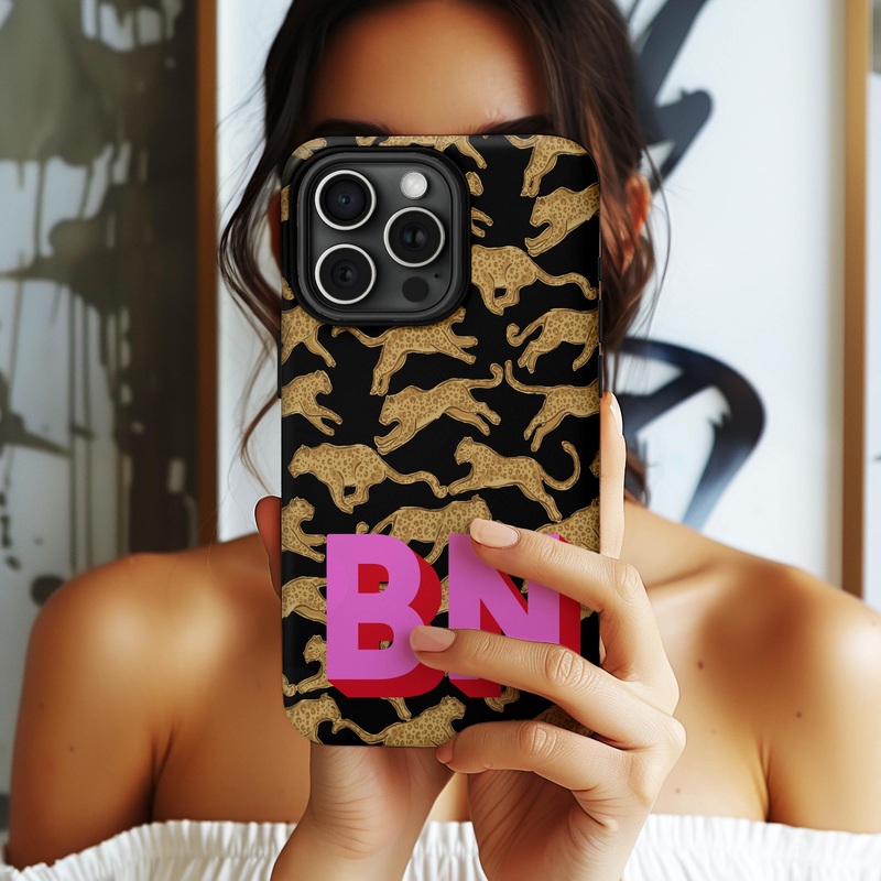 Personalized Shadow Initial Phone Case