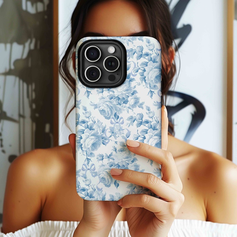 Fancy Blue Rose Phone Case
