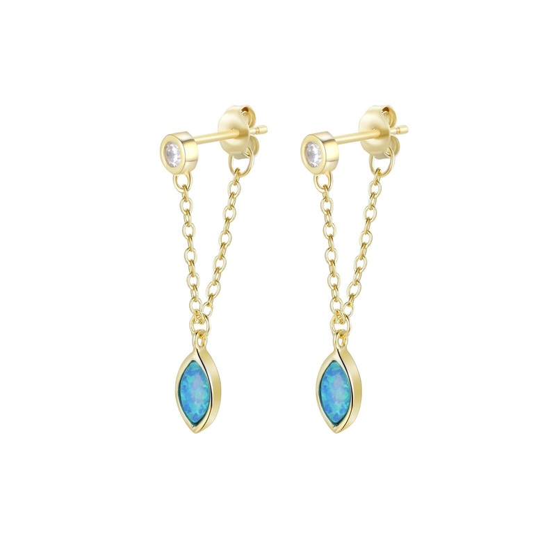 Full Swing Opal Earrings – Blue