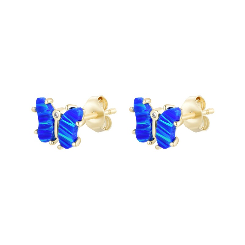 Opal Butterfly Stud Earrings – Indigo