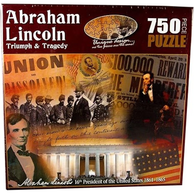 American History Abraham Lincoln Triumph and Tragedy Jigsaw Puzzle (750-Piece)