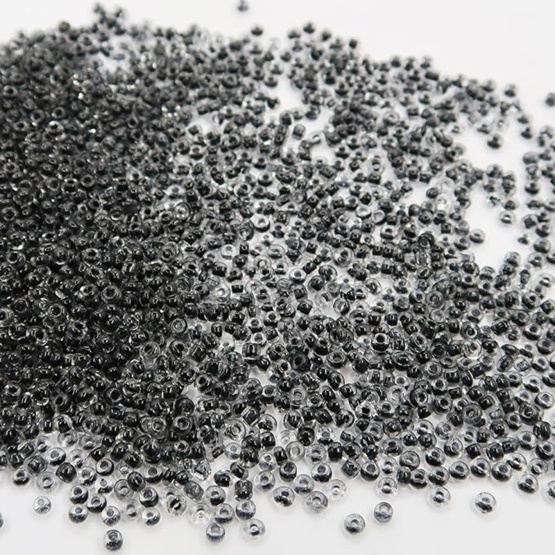 Black 8/0 Pony Beads for Bracelets Making, 6000pcs Seed Beads 3mm Hair Beads Spacer Beads Bulk Glass Seed Beads for Friendship Bracelet Necklace Jewelry Gifts Making