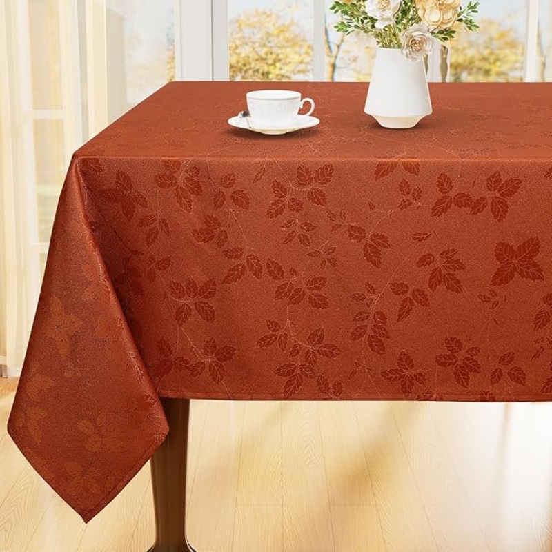 Thanksgiving Tablecloth Rectangle Rust/Burnt Orange