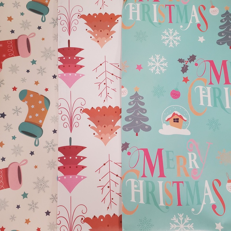 12 Sheets Christmas Wrapping Paper Holiday, 27 x 20 Inch, Heavy Thicker Folded Flat Paper (Not Rolled)