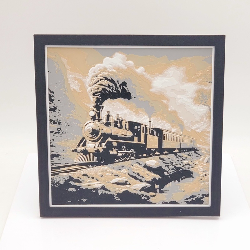 Train Wall/Shelf Decor 3D Printed