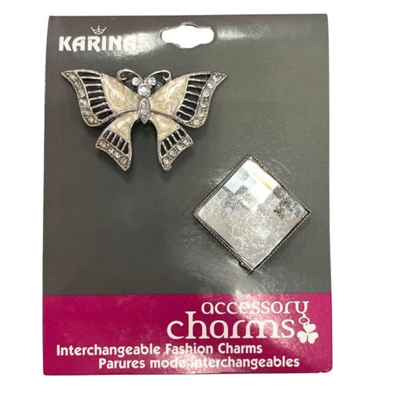 2 Piece Large Interchangeable Metal Accessory Charms
