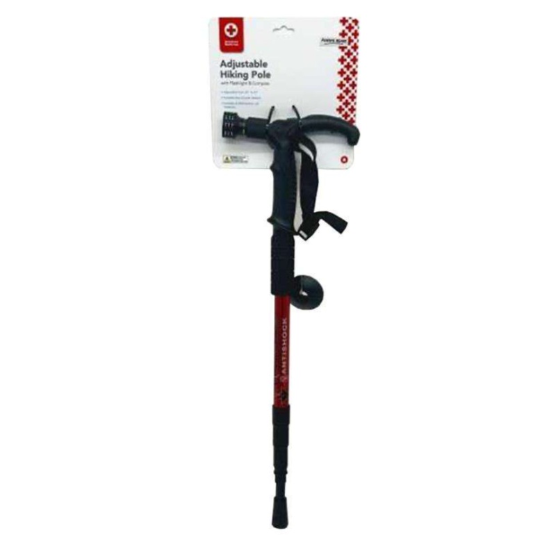 Adjustable Hiking Pole with Flashlight and Compass