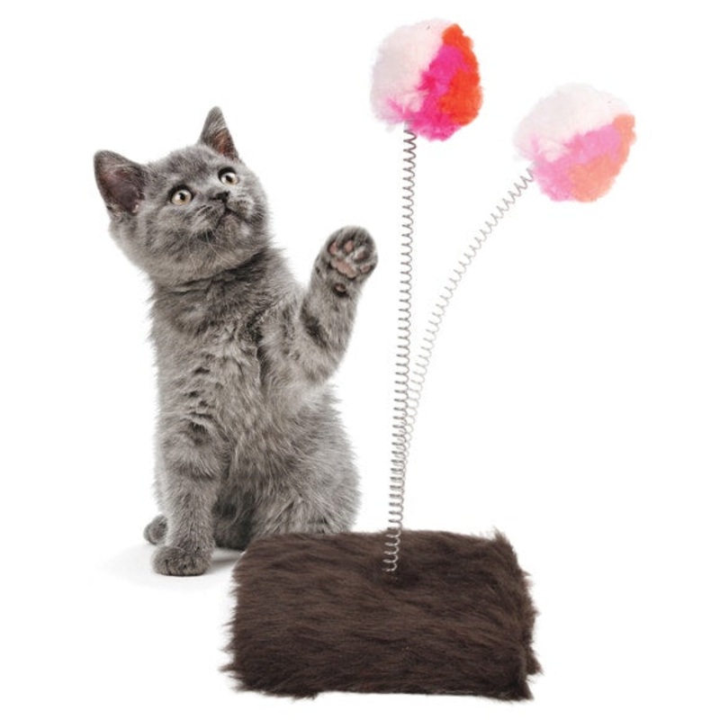 Cat Punch Ball Toy with Furry Base