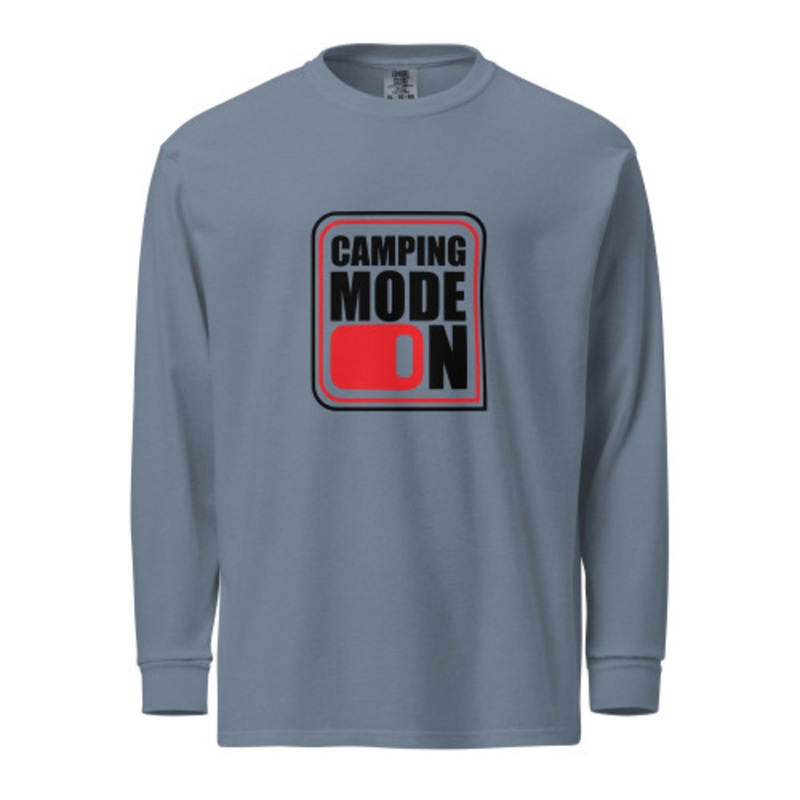 Camping Mode ON Comfort Colors Long Sleeve Tee