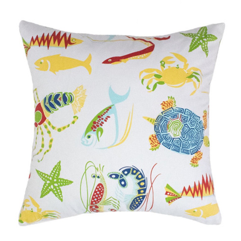 Fish Tale Multi-color Decorative Pillow