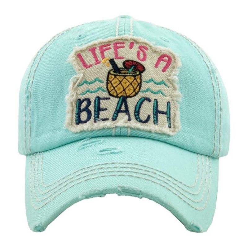 Life’s a Beach Distressed Women’s Cap